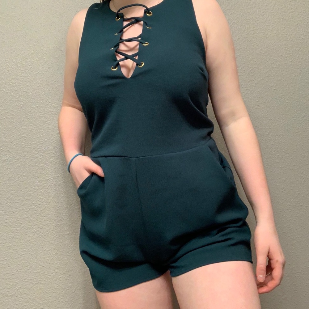 Turquoise romper super cute and simple